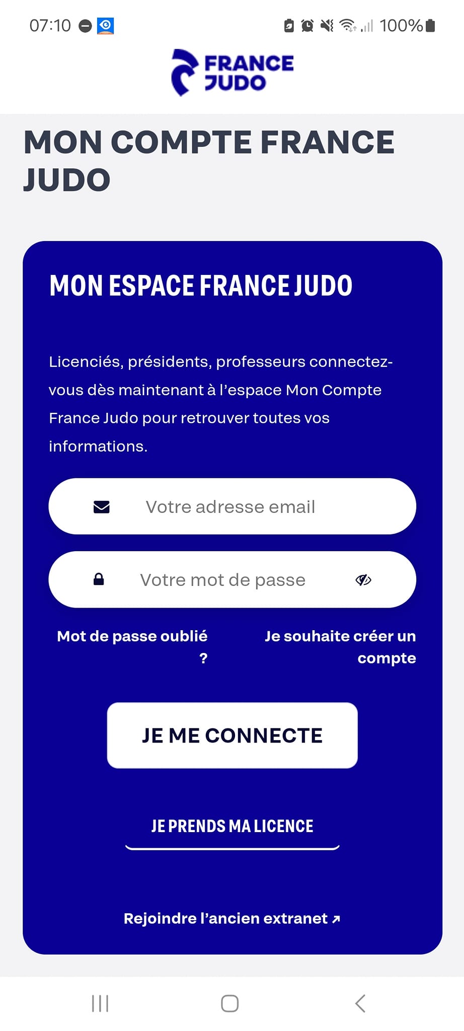 Créez votre compte FRANCE JUDO sans attendre